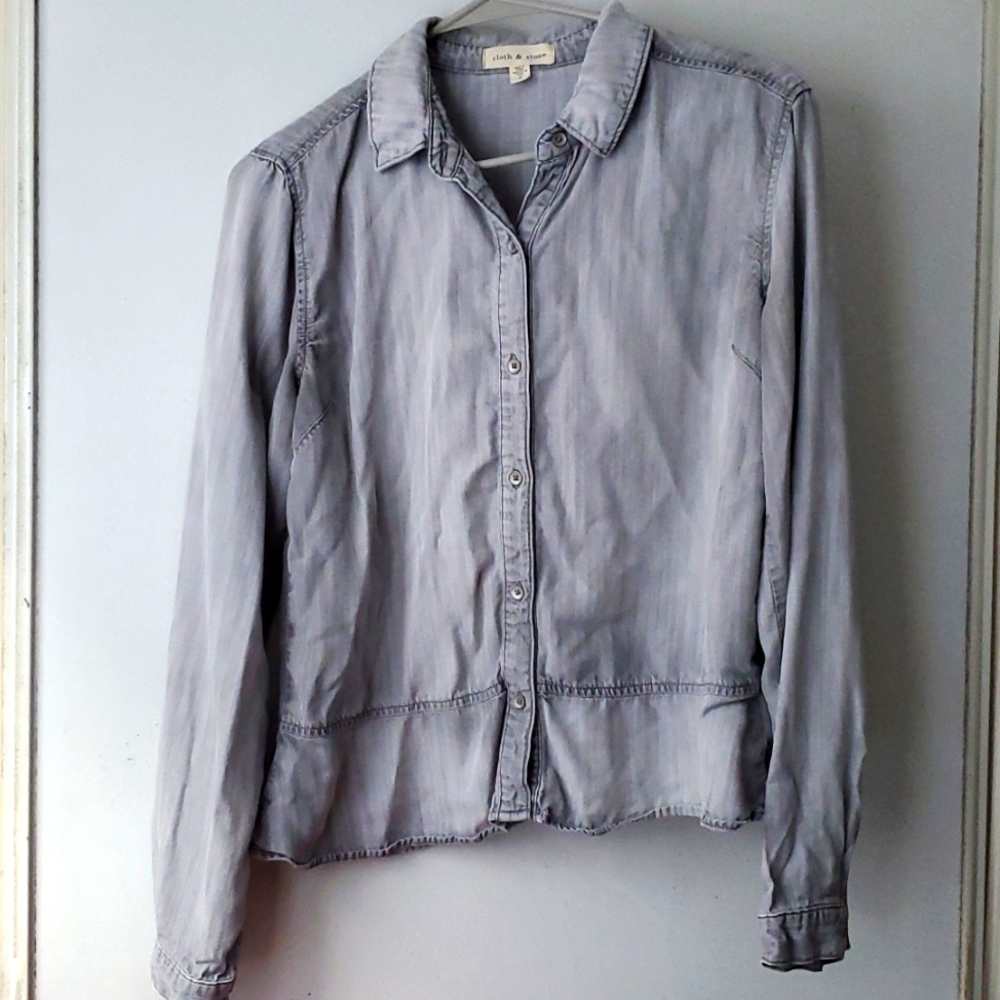 cloth & stone grey blouse